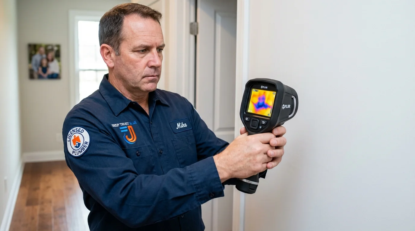 Thermal imaging leak detection by Johns Plumbing LLC in Owingsville